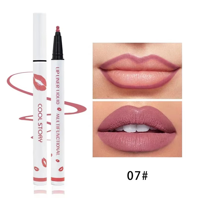 Cool Story Matte Liquid Lip Liner Pencil – Long-Lasting, Smudge-Proof Lip Stick for Bold, Defined, Natural-Looking Lips